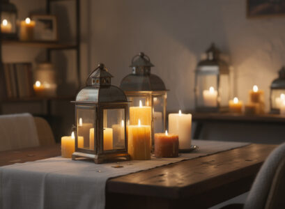 découvrez l'art de créer une ambiance chaleureuse et magique avec des bougies et des lanternes, et apprenez à sublimer votre intérieur grâce à la lumière.
