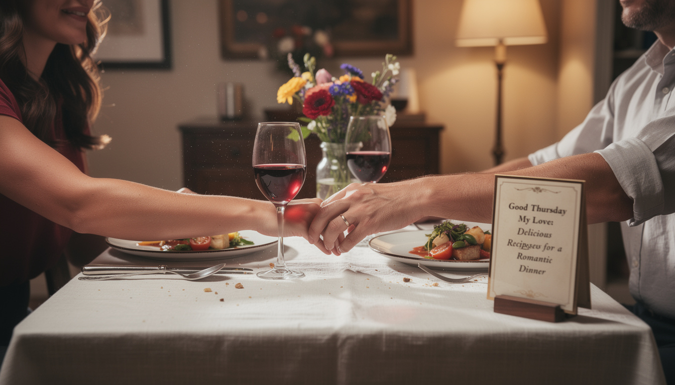 découvrez des recettes délicieuses et faciles pour un dîner romantique parfait. bon jeudi mon amour, surprenez votre moitié avec des plats savoureux et pleins d'amour.