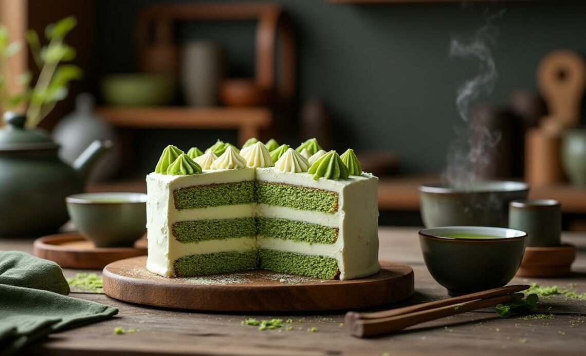 découvrez notre délicieux cake au thé matcha et chocolat blanc, une délicieuse alliance de saveurs qui surprendra vos papilles. parfait pour le goûter ou un moment de douceur, ce dessert allie la richesse du chocolat blanc à la légèreté du matcha. laissez-vous tenter par cette expérience gustative unique!