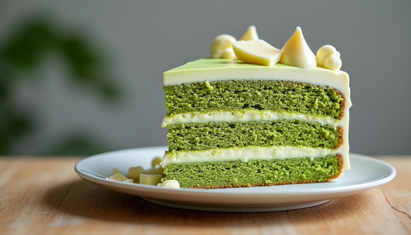découvrez notre irrésistible cake au thé matcha et chocolat blanc, une harmonie parfaite entre la douceur du chocolat et l'amertume subtile du matcha. idéal pour les gourmands en quête de nouvelles saveurs à explorer, ce gâteau allie originalité et réconfort, parfait pour toutes les occasions.