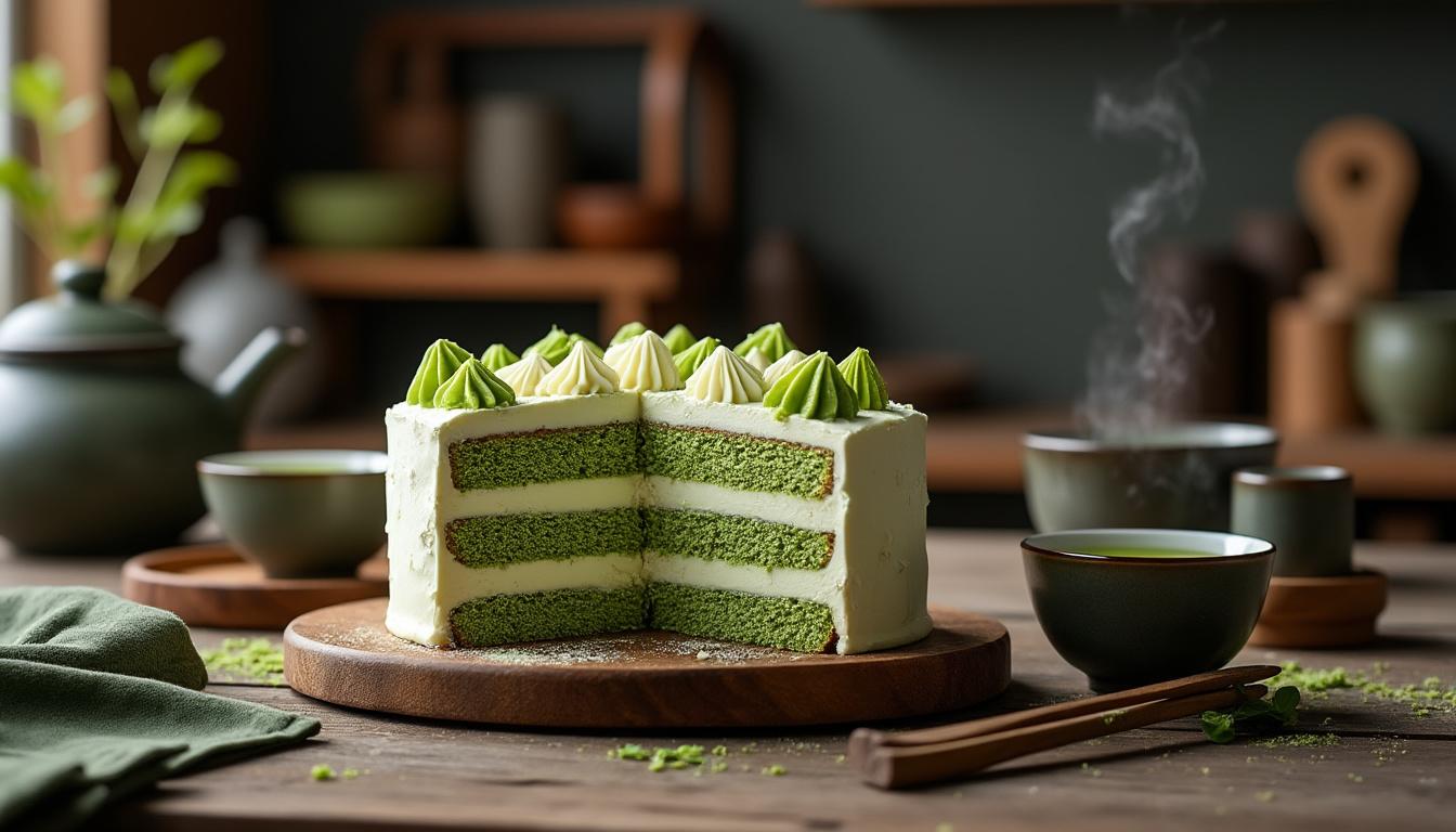 découvrez notre délicieux cake au thé matcha et chocolat blanc, une délicieuse alliance de saveurs qui surprendra vos papilles. parfait pour le goûter ou un moment de douceur, ce dessert allie la richesse du chocolat blanc à la légèreté du matcha. laissez-vous tenter par cette expérience gustative unique!