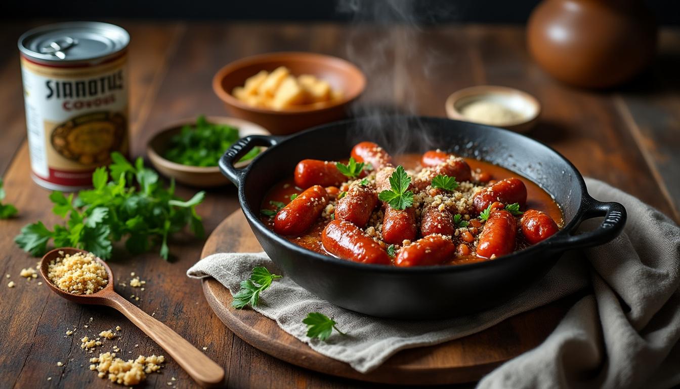 découvrez notre délicieuse recette de cassoulet avec haricots en boîte, parfaite pour les débutants ! simple à réaliser, elle allie saveurs traditionnelles et rapidité. suivez nos étapes claires et savourez un plat réconfortant en un rien de temps.