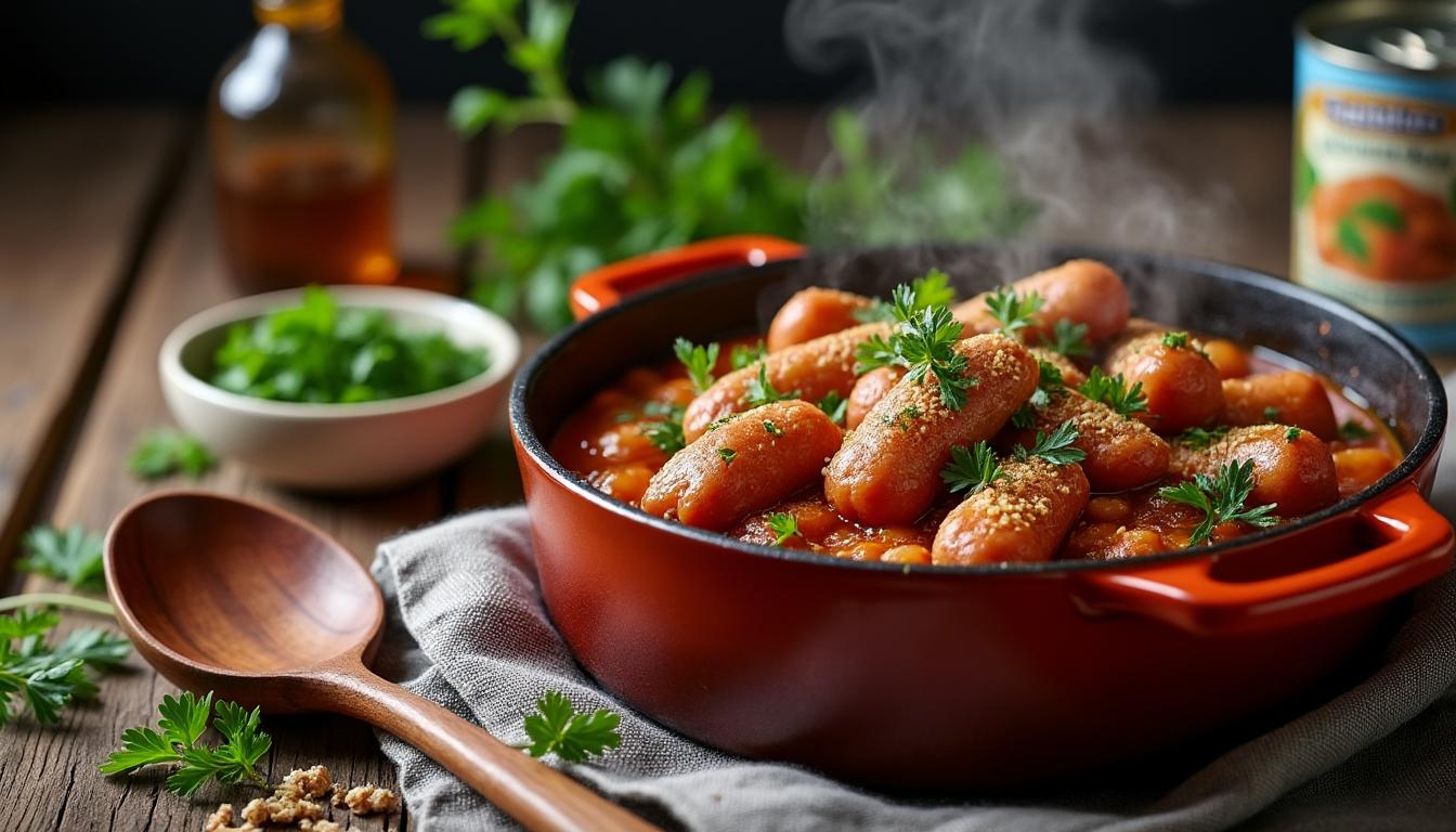 découvrez cette recette facile de cassoulet avec haricots en boîte, idéale pour les débutants. préparez un plat traditionnel savoureux en quelques étapes simples et régalez vos proches avec ce délice culinaire !
