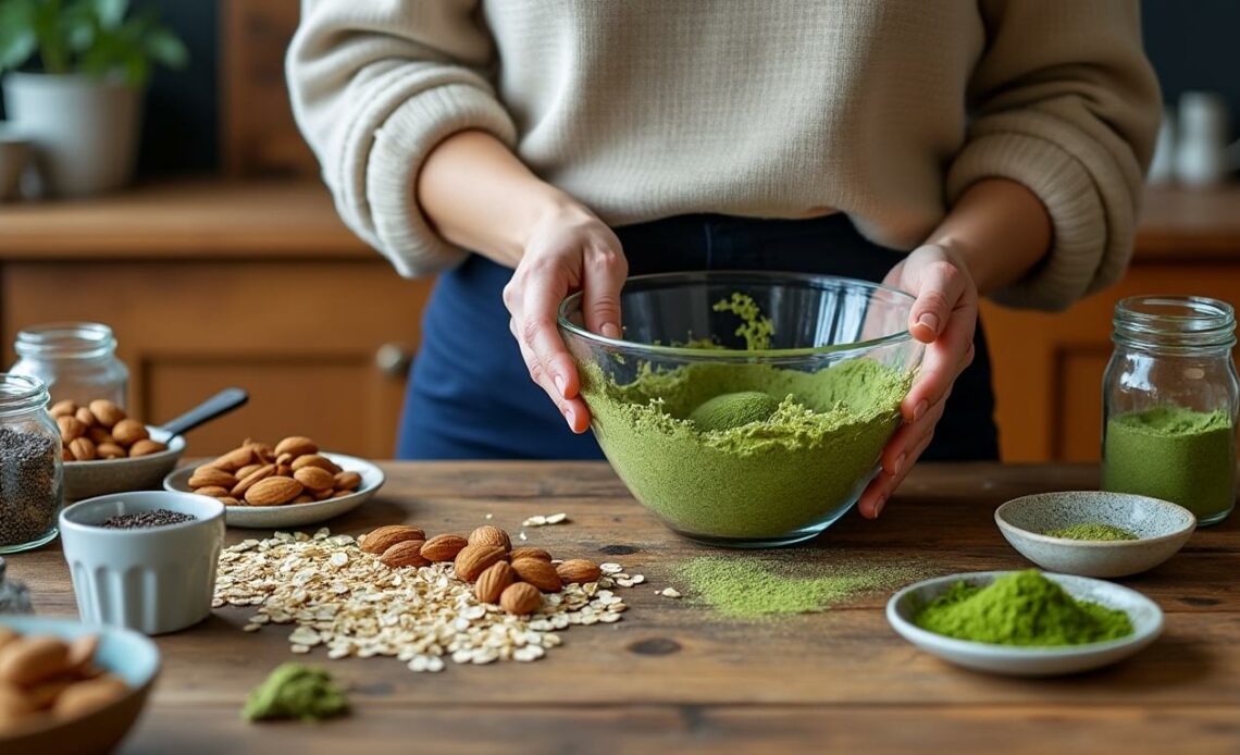 découvrez comment préparer rapidement un délicieux granola au matcha inspiré par claire. cette recette simple et savoureuse allie des ingrédients sains et croquants pour un petit-déjeuner énergisant ou un en-cas parfait. suivez nos étapes faciles et savourez ce mélange unique et nourrissant.