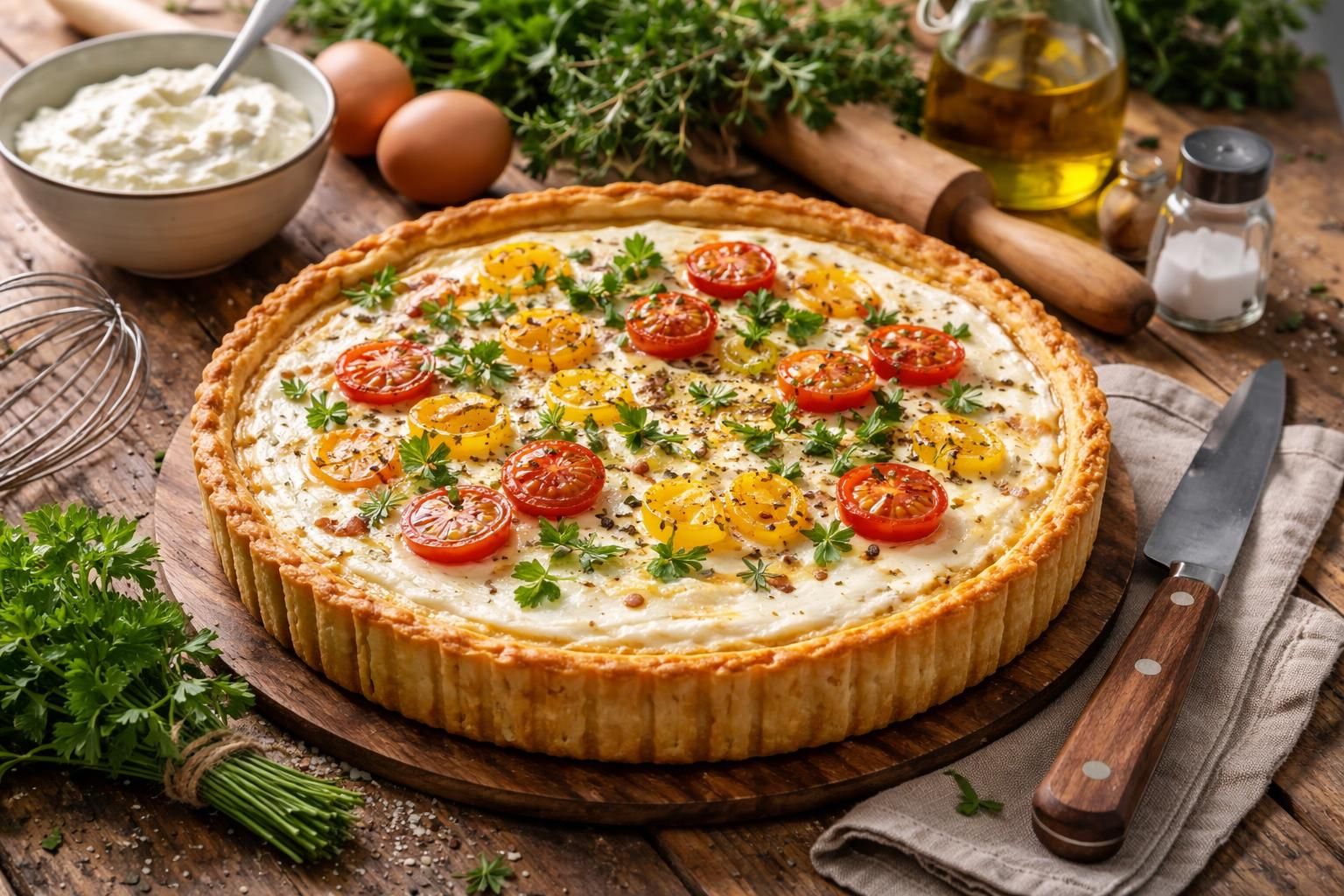 découvrez notre recette simple et savoureuse pour préparer une tarte au fromage blanc salée qui ravira tous vos convives. astuces et conseils pour une réussite garantie !