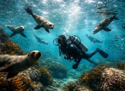 découvrez duiker island, un site unique pour observer et plonger au plus près des phoques dans leur habitat naturel. une aventure marine inoubliable vous attend.