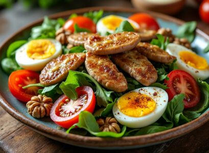 découvrez les bienfaits de la salade périgourdine aux gésiers confits : une recette savoureuse et équilibrée qui apportera authenticité et gourmandise à vos menus.