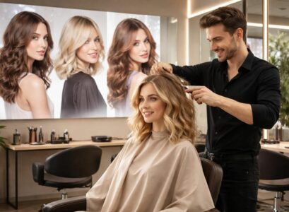 découvrez comment les tendances coiffure s'animent en salon grâce à un écran de projection innovant, offrant une expérience visuelle unique pour sublimer votre style.