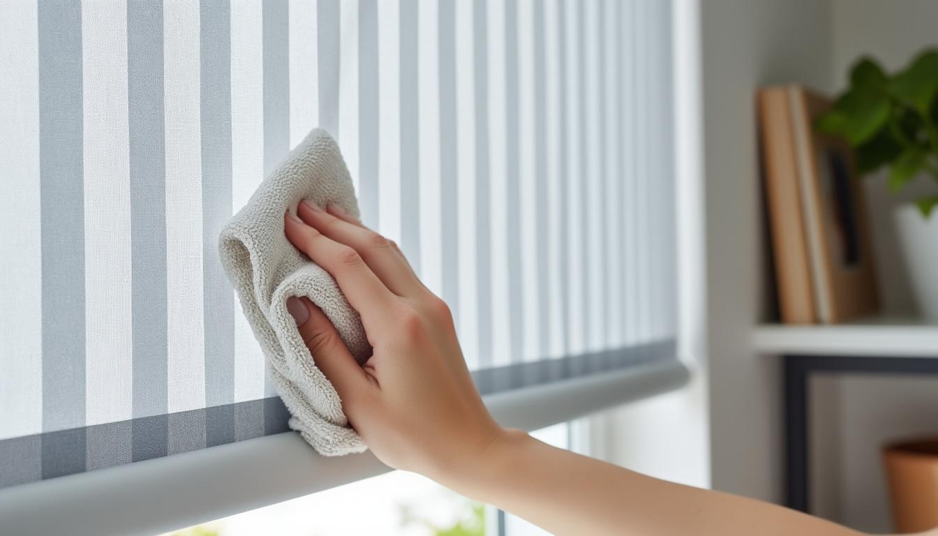nettoyez vos stores enrouleurs sans les démonter: méthodes simples, produits adaptés et astuces pour ôter poussière et taches sans abîmer le tissu.