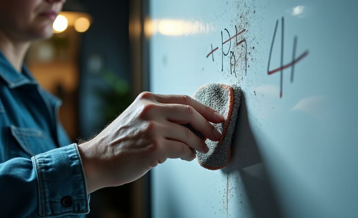 découvrez des astuces efficaces pour nettoyer un tableau blanc taché par des feutres permanents et retrouvez une surface impeccable en quelques étapes simples.