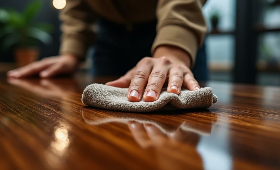 découvrez nos astuces efficaces pour nettoyer une table en bois verni sans laisser de traces et préserver sa brillance d'origine. conseils simples et produits adaptés pour un meuble impeccable !