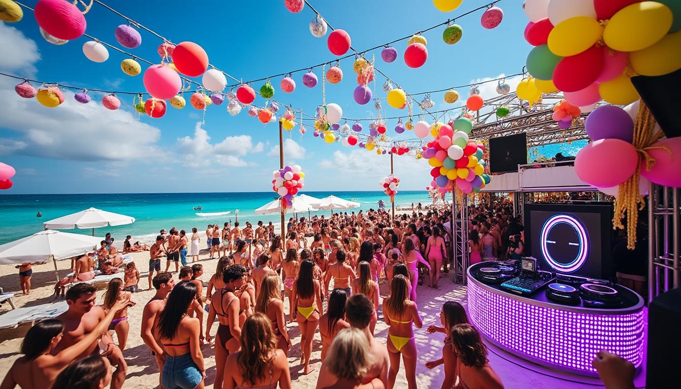 découvrez o beach ibiza à ibiza, espagne, et plongez dans les meilleures soirées à thème inoubliables au cœur de la fête insulaire.