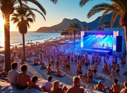 découvrez o beach ibiza, l'incontournable spot à ibiza, espagne, pour des soirées à thème inoubliables, alliant musique, ambiance festive et vues spectaculaires.