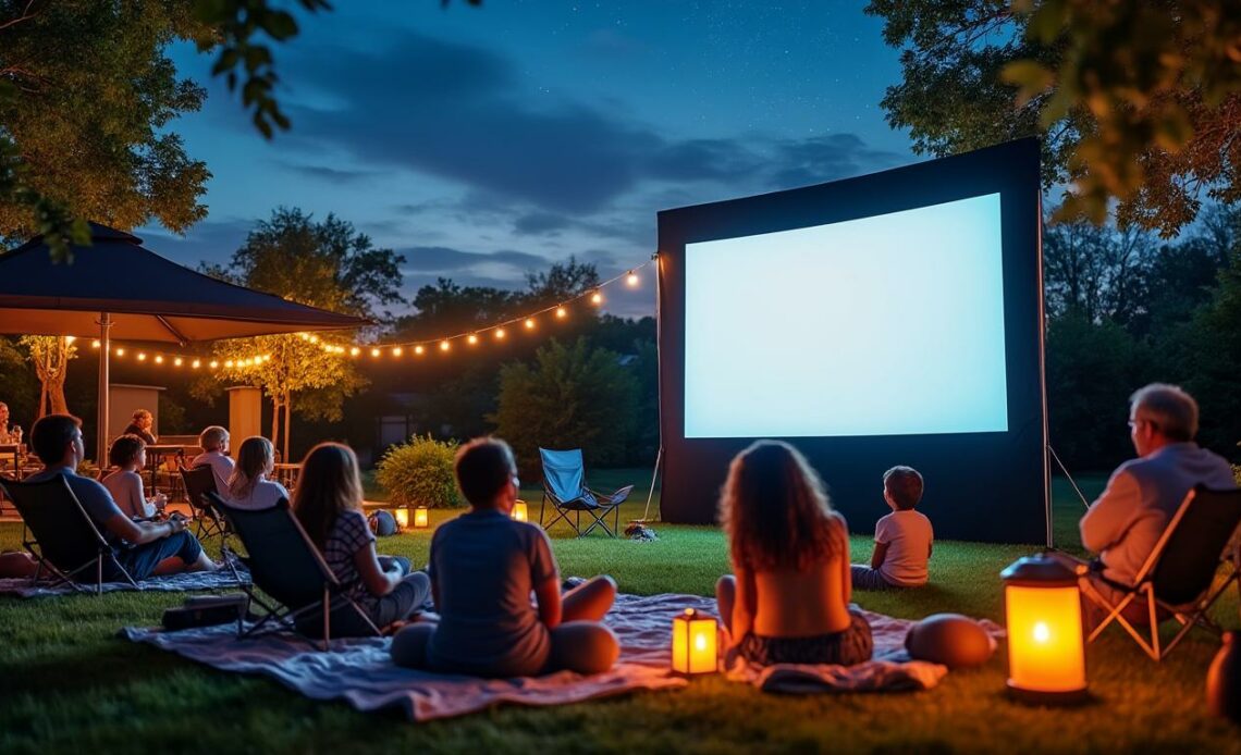découvrez les avantages d'un écran de projection extérieur pour des soirées cinéma en plein air inoubliables, avec une qualité d'image optimale et une ambiance conviviale.