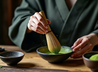 découvrez comment bien préparer le thé vert japonais en poudre (matcha) en choisissant les ustensiles essentiels : fouet en bambou, bol à matcha, cuillère doseuse et autres accessoires indispensables à une dégustation authentique.