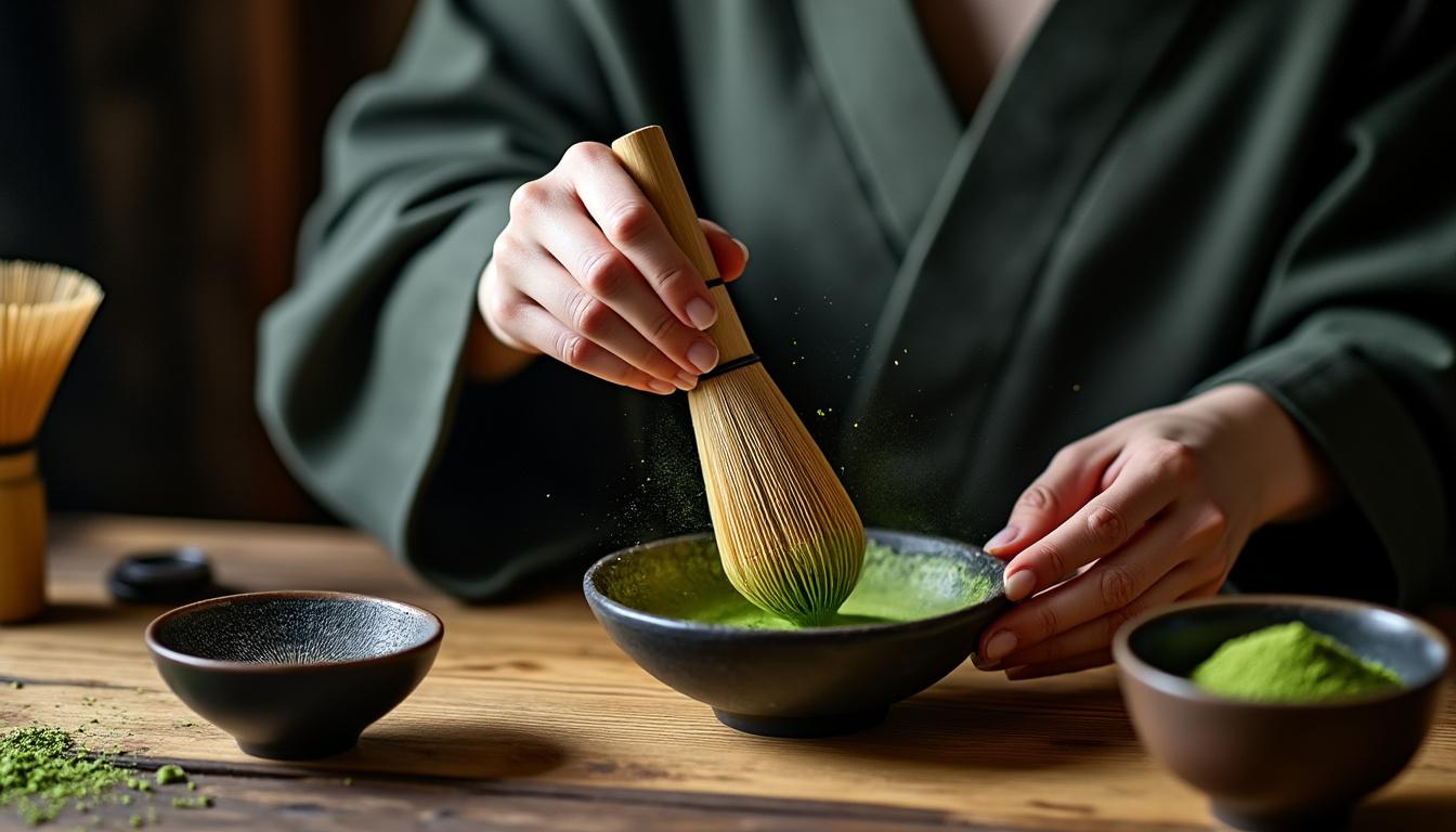 découvrez comment bien préparer le thé vert japonais en poudre (matcha) en choisissant les ustensiles essentiels : fouet en bambou, bol à matcha, cuillère doseuse et autres accessoires indispensables à une dégustation authentique.