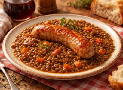 découvrez la saucisse lentille de grand-mère, un plat réconfortant aux saveurs authentiques qui évoque les doux dimanches en famille.