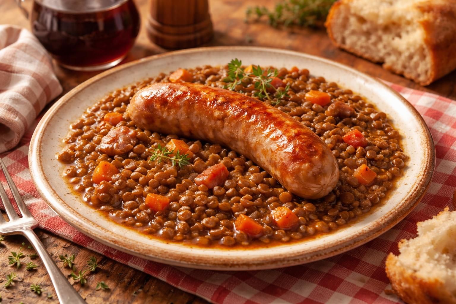 découvrez la saucisse lentille de grand-mère, un plat réconfortant aux saveurs authentiques qui évoque les doux dimanches en famille.